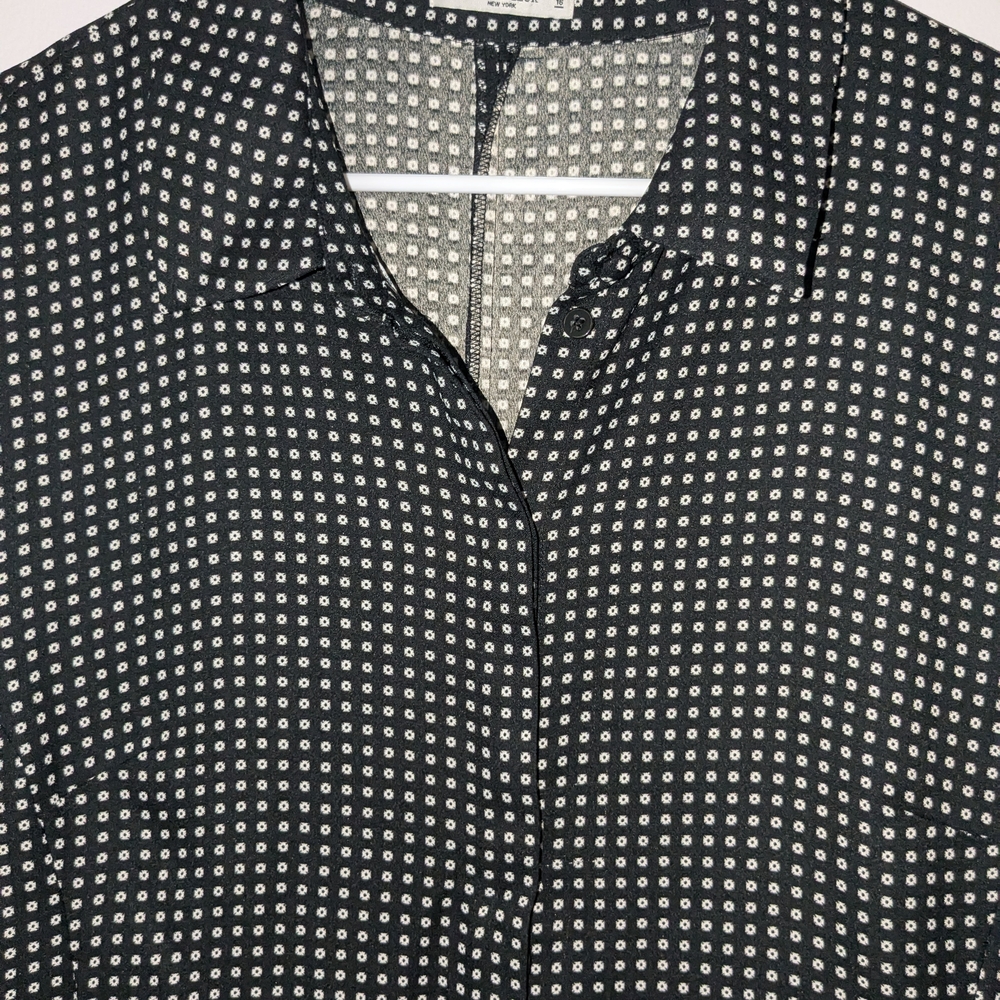 MM Lafleur Black and White Buttoned Midi Dress